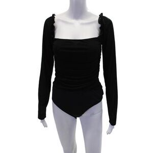 Ambitionist Womens Fancy Thong Bodysuit - Black Size L